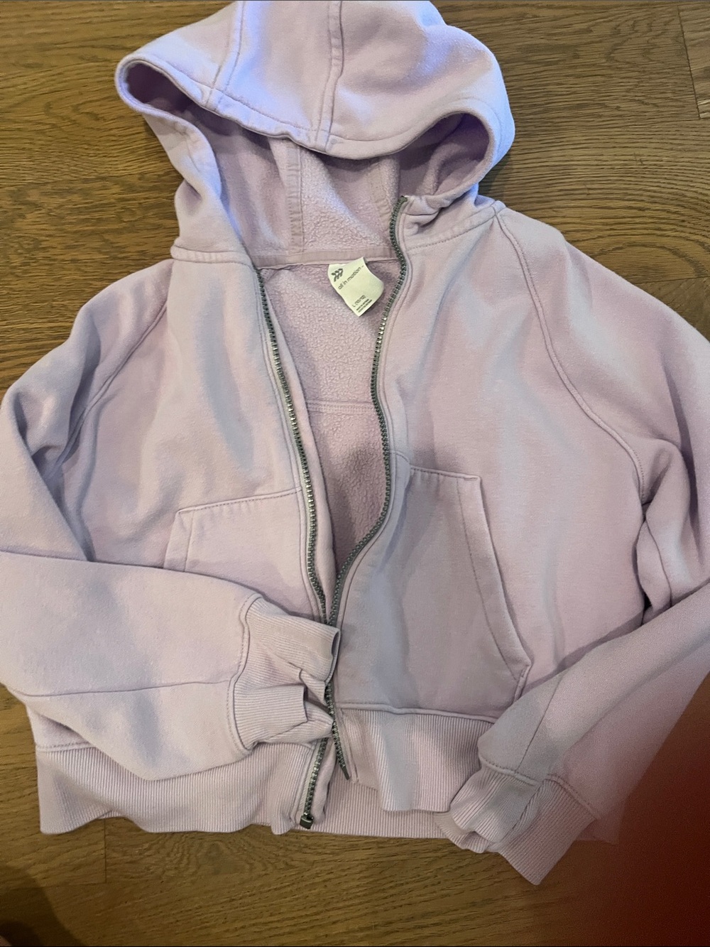 all in motion Kids Light Lavender Zip-Up Hooded Jacket